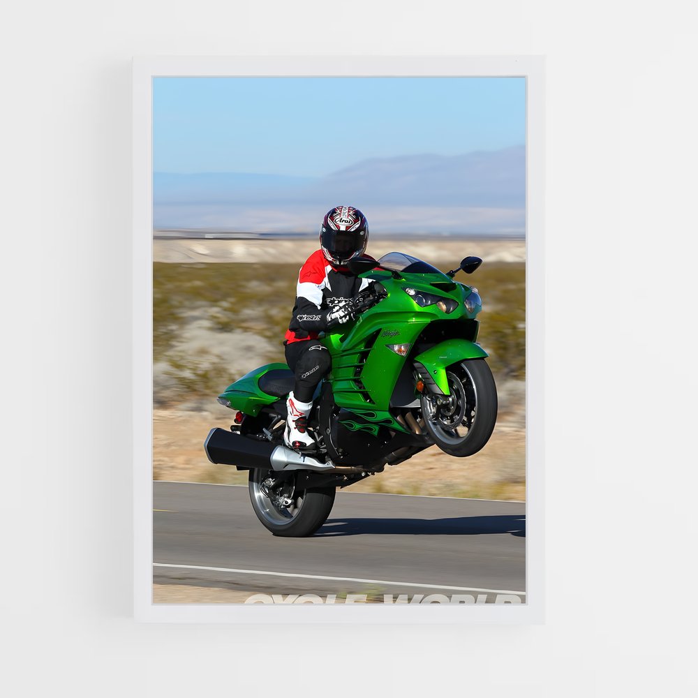 Poster Ninja zx-r captivant (vue 3)